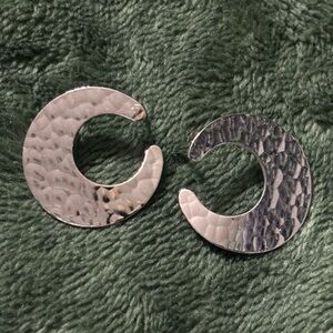 Vintage Avon Moderncraft Silvertone Pierced Earrings w/ Surgical Steel Post